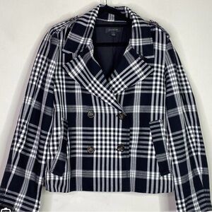 Anne Taylor Black & White Blazer – Women’s Size 10, Button-Up Career Jacket
